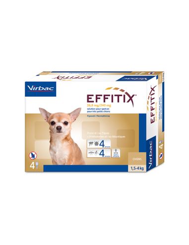 EFFITIX PERROS DE 1,5-4 KG PIPETAS UNDIDAD.